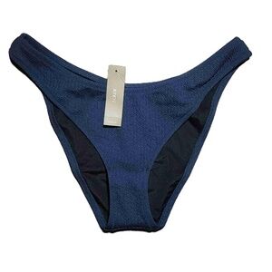 J Crew Navy Blue Bikini Bottoms Medium NWT